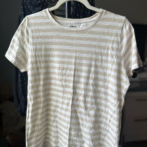 Sonoma Tan and White Striped Tee